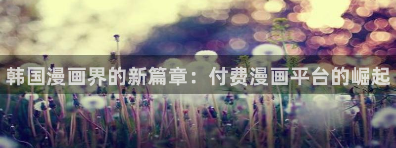汗汗漫画首页yy：韩国漫画界的新篇章：付费漫画平台的崛起