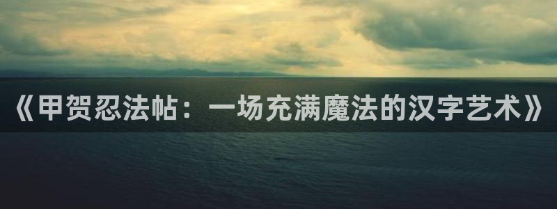yy汗汗漫画：《甲贺忍法帖：一场充满魔法的汉字艺术》